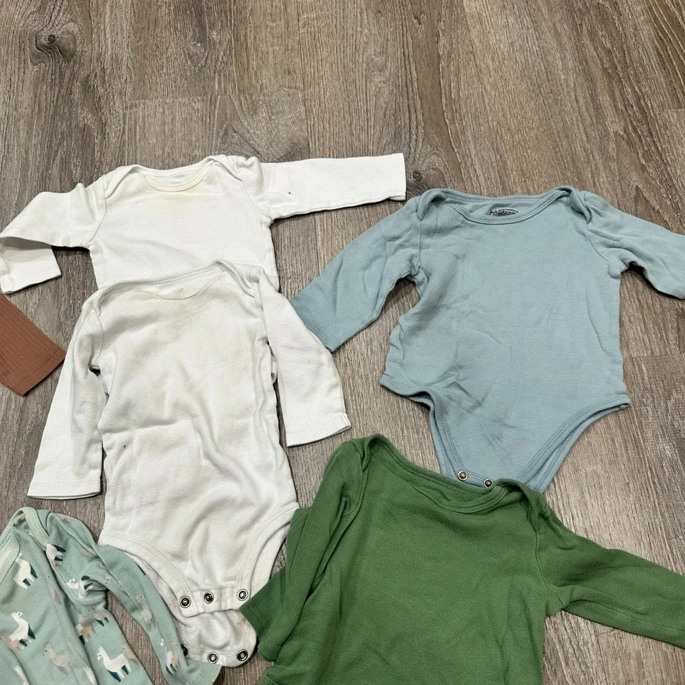 Baby Long Sleeve Bodysuit Bundle 6-9M HM Cloud Island Carter's Llama Ribbed‎ 5pc